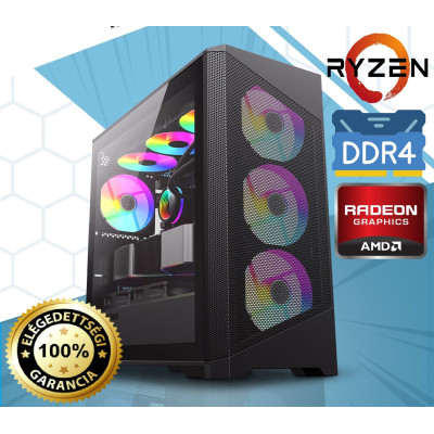 Új 4K Gamer PC Ryzen 7 5800X/RX 6800 16Gb/16Gb DDR4/500Gb NVME M2 SSD/750W Bronz 2 - 4Év Gar