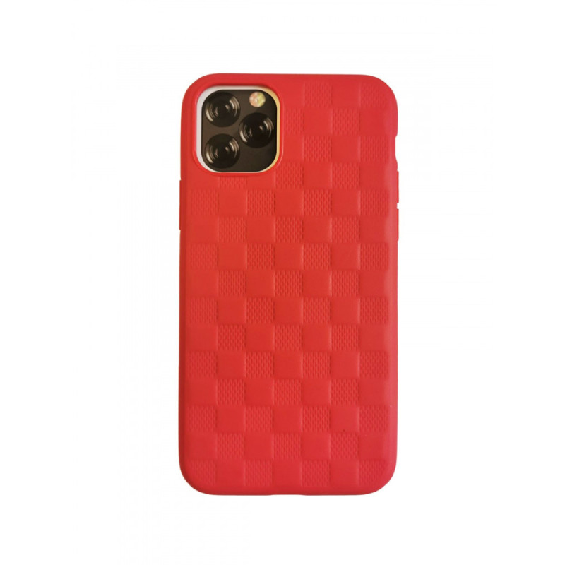 iPhone 11 Pro (5,8") hátlap tok, TPU tok, kocka mintás, piros, Devia Woven 2 iPhone 11 Pro (5,8") hátlap tok, TPU tok, kocka mintás, piros, Devia Woven 2