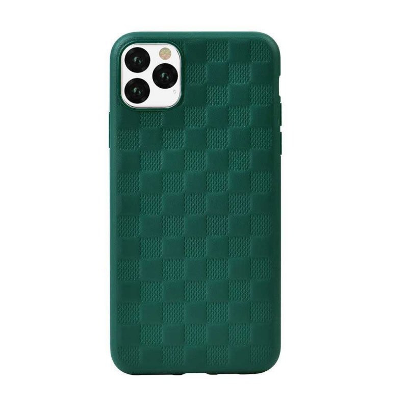 iPhone 11 Pro (5,8") hátlap tok, TPU tok, kocka mintás, zöld, Devia Woven 2 iPhone 11 Pro (5,8") hátlap tok, TPU tok, kocka mintás, zöld, Devia Woven 2