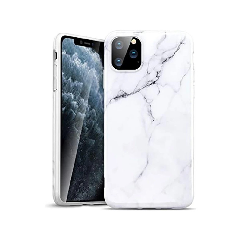 iPhone 11 Pro (5,8") hátlap tok, TPU tok, márvány mintás, fehér, Devia Marble iPhone 11 Pro (5,8") hátlap tok, TPU tok, márvány mintás, fehér, Devia Marble