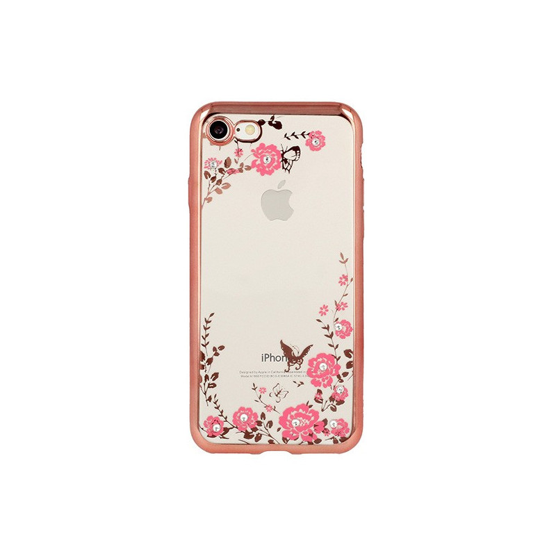 iPhone 11 Pro (5,8") rose gold virág mintás köves szilikon tok iPhone 11 Pro (5,8") rose gold virág mintás köves szilikon tok