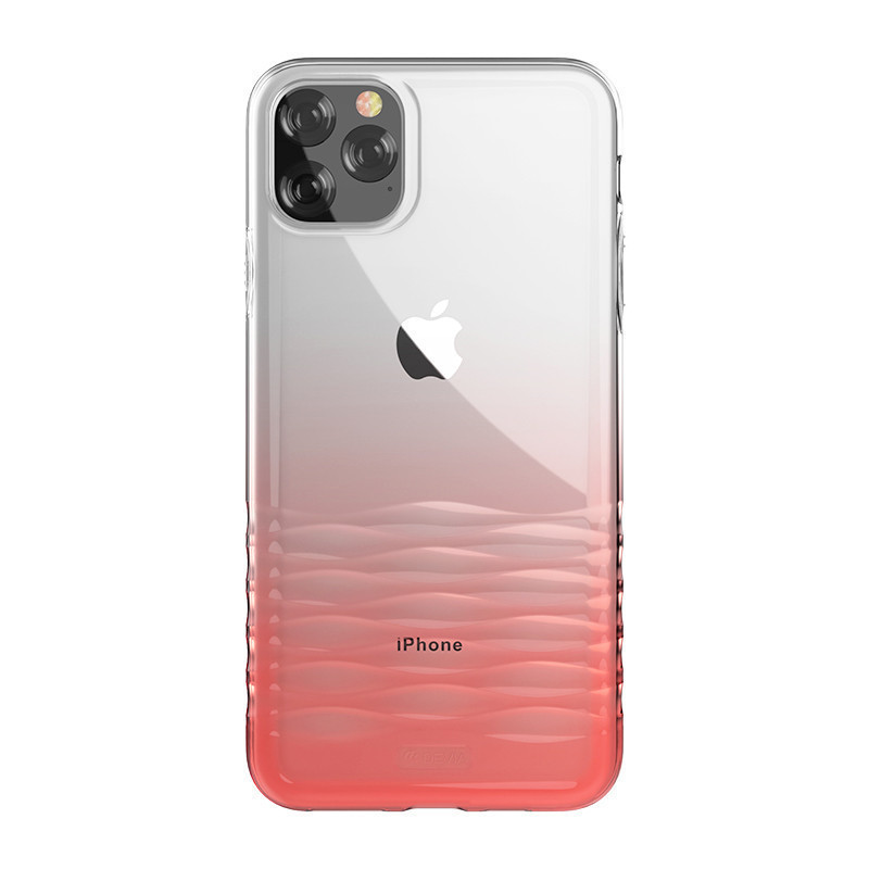 iPhone 11 Pro Max (6,5") hátlap tok, TPU tok, átlátszó / piros színátmenetes, Devia Ocean iPhone 11 Pro Max (6,5") hátlap tok, TPU tok, átlátszó / piros színátmenetes, Devia Ocean