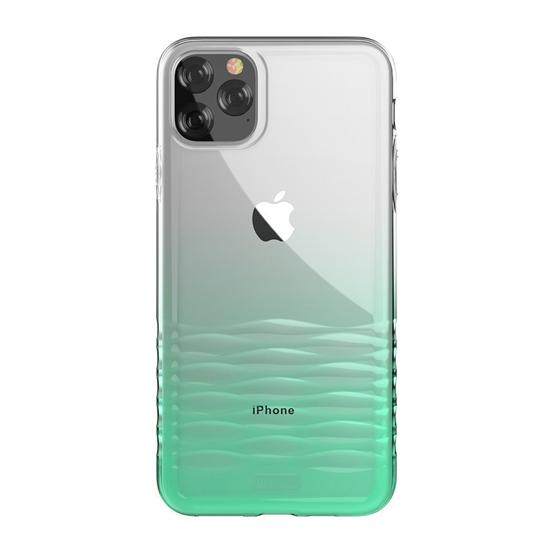 iPhone 11 Pro Max (6,5") hátlap tok, TPU tok, átlátszó / zöld színátmenetes, Devia Ocean iPhone 11 Pro Max (6,5") hátlap tok, TPU tok, átlátszó / zöld színátmenetes, Devia Ocean