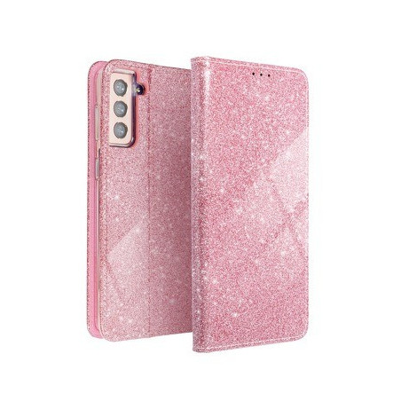 iPhone 11 Pro Max (6,5") rose gold csillámos mágneses könyvtok