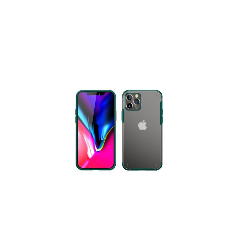 iPhone 12 Pro Max (6,7") ütésálló hátlap tok, TPU tok, átlátszó / zöld kerettel, Devia Pioneer iPhone 12 Pro Max (6,7") ütésálló hátlap tok, TPU tok, átlátszó / zöld kerettel, Devia Pioneer