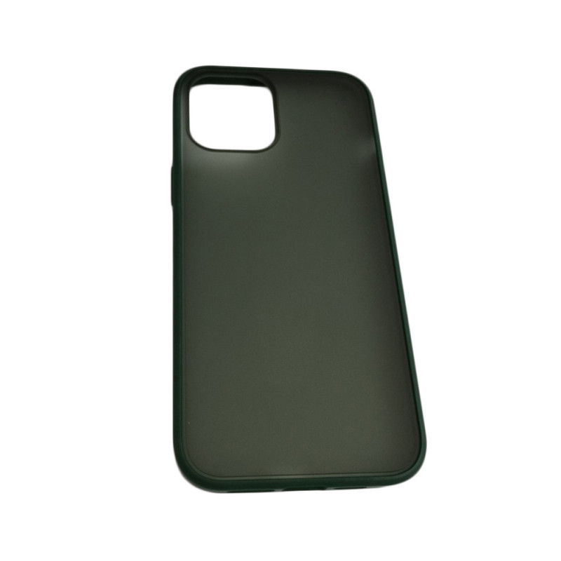 iPhone 12 Pro Max (6.7") hátlap tok, TPU tok, fekete-áttetsző, zöld keretes iPhone 12 Pro Max (6.7") hátlap tok, TPU tok, fekete-áttetsző, zöld keretes